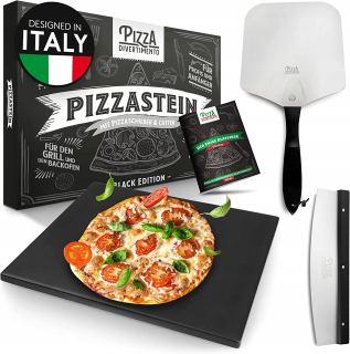 Kamenná pizza na pečenie, rameno a nôž