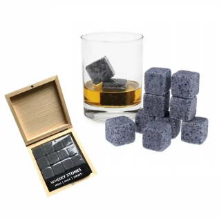 Ľadové kamene 12 klíčkových kociek pre puzdro na whisky