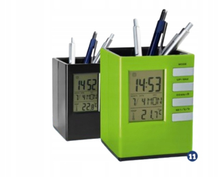 Organizér na kancelársky stôl - KAYET Toolbox s hodinkami GREEN