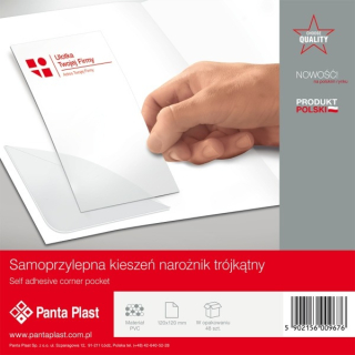 Samostatné rohové vrecká 120x120 mm 48 ks