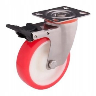 Vozík, košík na prepravu tovaru - Rotačné kolesá brzda fi 125 mm 230 kg nerez