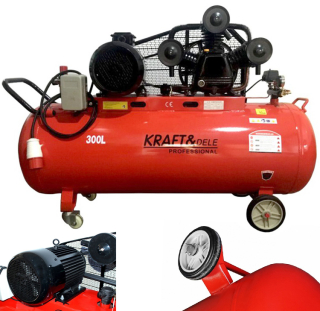 Kompresor - 300 l kompresora 3 piest 400 V olejový kompresor 8b