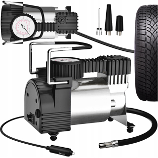 Kovový kompresor pre 12 V zapaľovač automobilu