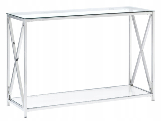 Stolík do kancelárie - Glamour Console for Salon Hallway Glass Poličky