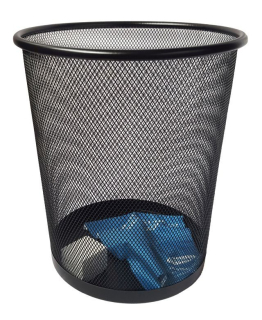 Organizér na kancelársky stôl - BIN čierna sieťovaná kovová sieť OFFICE