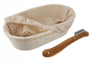 Rattanský kôš forma pre pestovanie chleba 23 cm+ nôž
