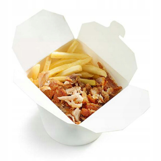 Boxy na jedlo a nápoje - Kebab box hrnček 1000 ml biely