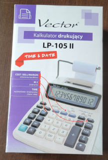 Kalkulačka s tlačiarňou Vector LP-105;II