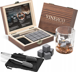 Barmanské príslušenstvo - Žulové whisky kamene set 12 ks vinenco