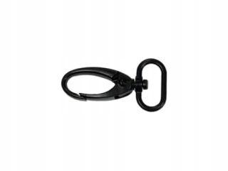 Carabiner 20 mm x 47 mm upevňovací čierny rohož 5 ks