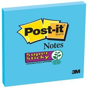 Post-it karty super lepkavé 76x76mm modré (9