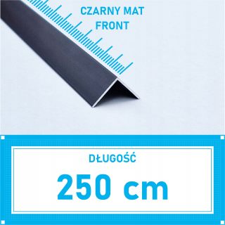 Hliníkový uhol anóda čierna rohož 15x15 mm 250 cm