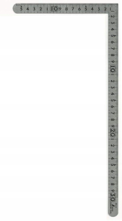 Uhlomer - Oceľový uhol Inox 15x30cm japonský Shinwa 12325