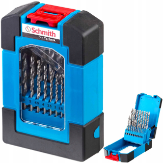 Sada kovových vŕtačiek HSS 19 PCS Schmith