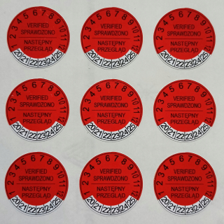 Skontrolujte nálepku 30 mm 25 PCS Výrobca
