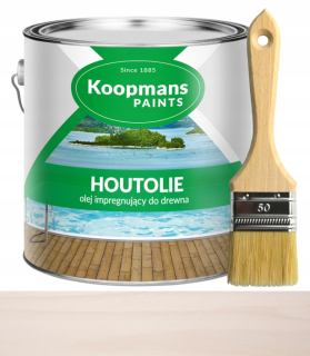 Impregnát na ochranu - Koopma Houtolie Drevená olejová, terasa 5L biela