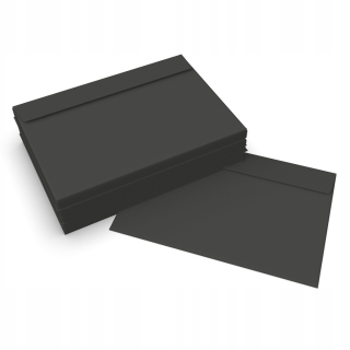 Ozdobné papierové obálky - Čierne dekoratívne obálky silné 20 ks C4 324x229 mm