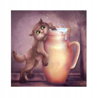 DIY CAT vyšívaný 5D kríž