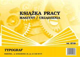 Pracovná kniha stroja/typografov 02189 A4