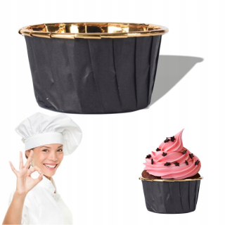 Kapusty pre muffiny natáčkov 50 ks čierne
