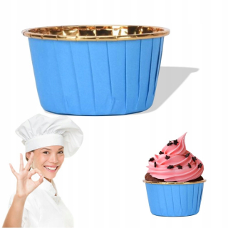 Kabína pre muffiny natáčky 50 ks modré
