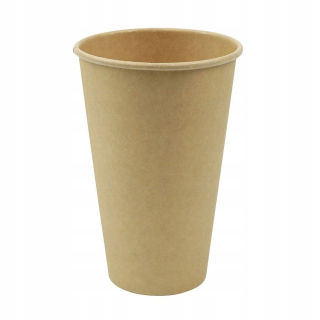 Jednorázové poháre - MUBEK 400 ml 16oz bio papier kraft + labka.
