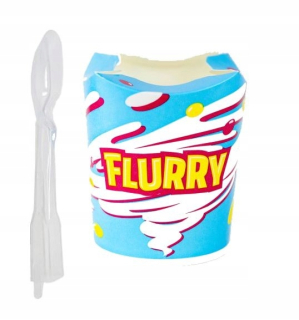 Zmrzlinovač - Flurry Eco Cup hrnčeky + čajová lyžička 50 ks