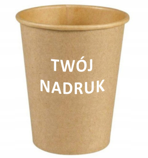 Jednorázové poháre - ECO 200 ml papierových hrnčekov s logom 1 farbou