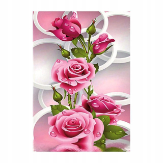 Kvetina DIY 5D Diamond Painting ružová výšivka