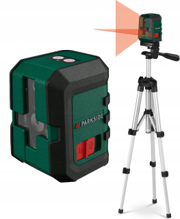 Vodováha - Krížový laser s parkside statív 10 metrov