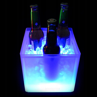 LED členkový kontajner chladič pre fľaše vedro