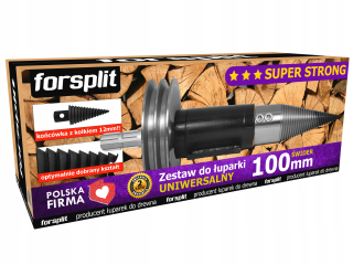 Štiepačka na drevo - Štiepačka dreva / závitovka 100mm PTO s kolesom