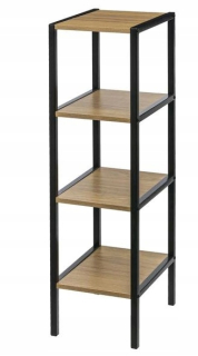 Polica, regál do kancelárie - Lakselva Bookcase 4 Policy, 4 úrovne 22x28x80 cm