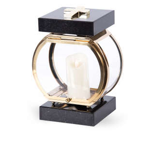 Hybridná hrobová lampa Golden Stal.+Granit