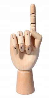 Leniarsky model ruky drevený 25 cm vpravo
