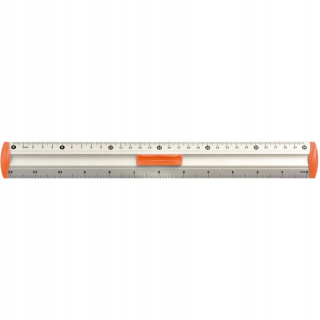 Hliníková čiara 30 cm oranžová rukoväť BL040-
