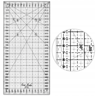Pravítko uholník - Pravír ovládal patchwork a prešíval 160x320mm