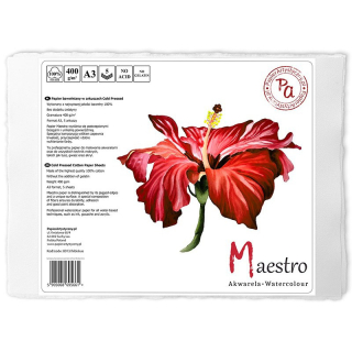 Maestro Watercolor Cotton Paper 400G 5ark A3