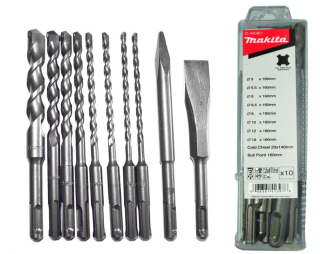 Makita sada sekáčkov a vŕtacích javov 10 ks D-46361
