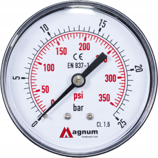 M63T Manometer 0-100 MBAR (Milibar) G1/4 "Magnum
