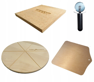 Značková sada na kamennú pizzu+Spatula+Board+nôž