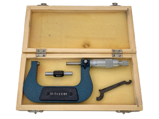 Mikrometer - Externý mikrometer 50-75 / 0,01 mm drevená krabica