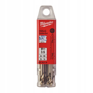 Vrták, zahlbovák - Milwaukee Double Metal Drill Nit List 3,5 mm