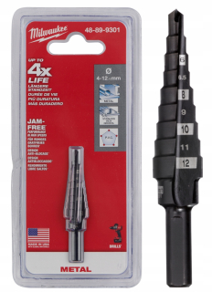 Vrták, zahlbovák - Milwaukee postupný vŕtač pre kov 4-12/1 mm