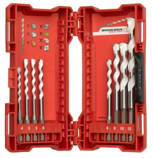 Vrták, zahlbovák - Milwaukee sada Shockwave 8 PCly Concrete Cvičenie