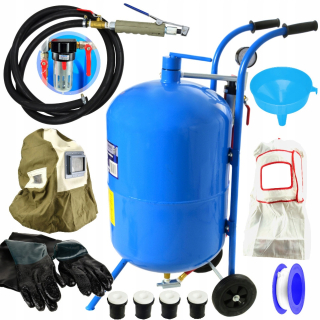 Pieskovačka - Mobilné rukavice masku Sandblaster 76 l geko
