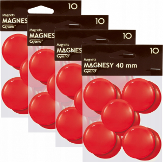 Magnety - Magnet Grand 40mm 10ks červený x4