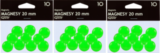 Magnetická tabuľa - Magnety pre 20 mm okrúhle zelené 10 ks x3