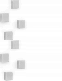 Magnety - Neodymové magnety na tabule 4ks strieborné x2