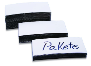 Magnetická tabuľa - Magnetoplanské magnetické štítky biele 30x100/100 s